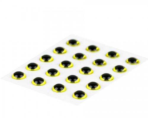 3D Epoxy Eyes, Metalic Chartreuse, 3 mm